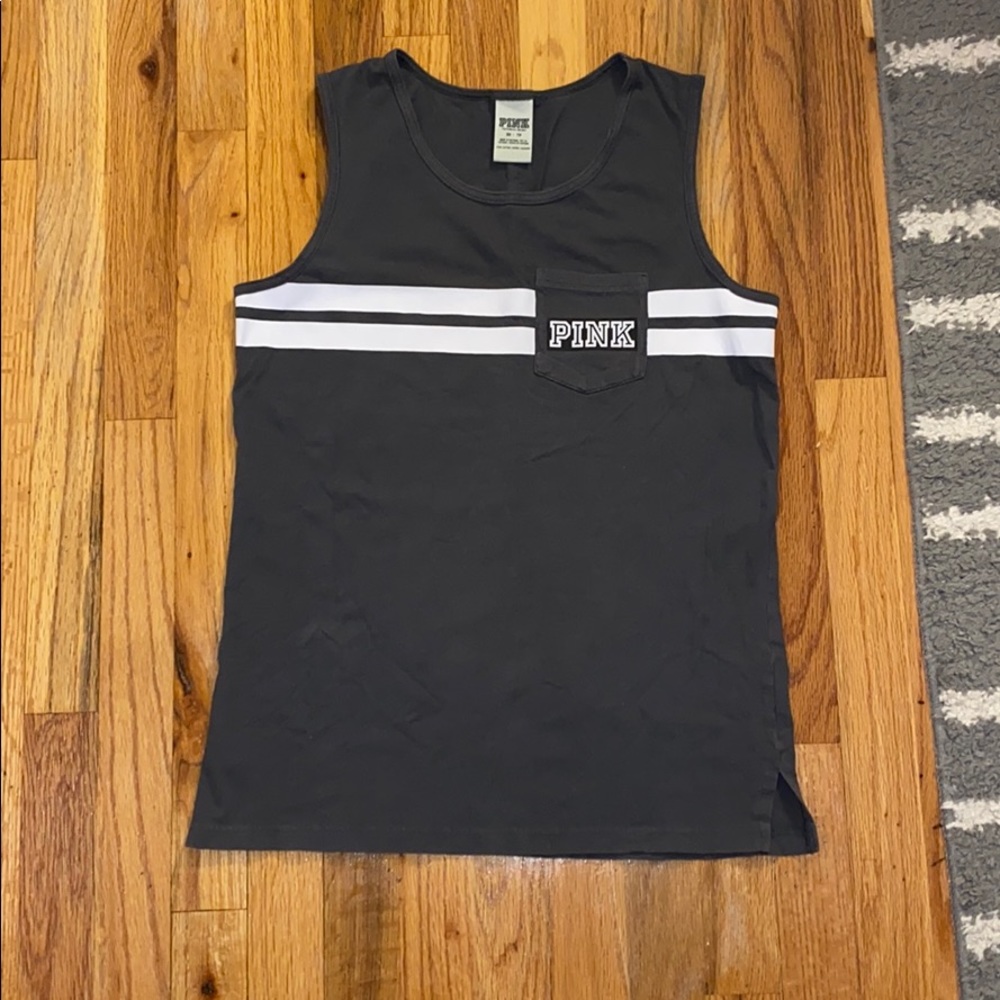 gray pink tank top